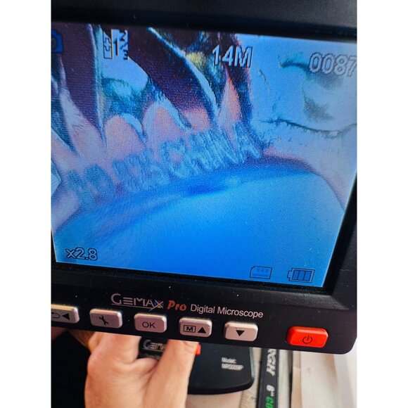 Estate Blue CZ Cushion Cut Ring Rhodium Over Sterling Silver Size 6, 4.9g - Picture 11 of 11